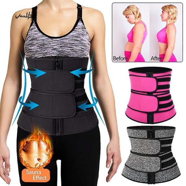 

gym clothing waist trainer thermo sweat belt girdle corset women reducing shapers slimming trimmer belt1, White;black