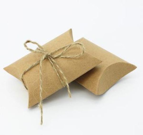 

100pcs white khaki rope candy chocolate paper gift box for birthday wedding party decoration gift craft h jllfmp