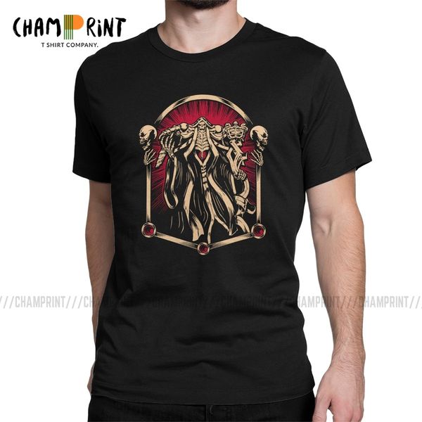 

мужские король overlord футболки ainz ooal платье одежда уникальный короткий рукав crewneck тис лето футболка спортивная с капюшоном толстов