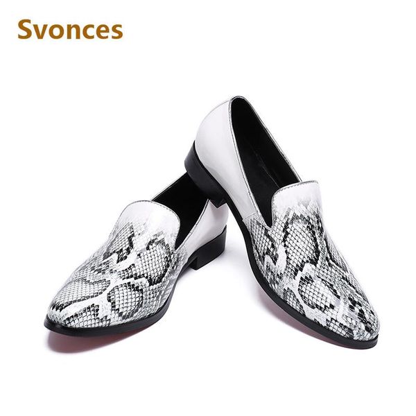 

18 fashion men shoes casual serpentine brand loafers new male blanco zapatillas factory customized banquet dress flats plus size, Black