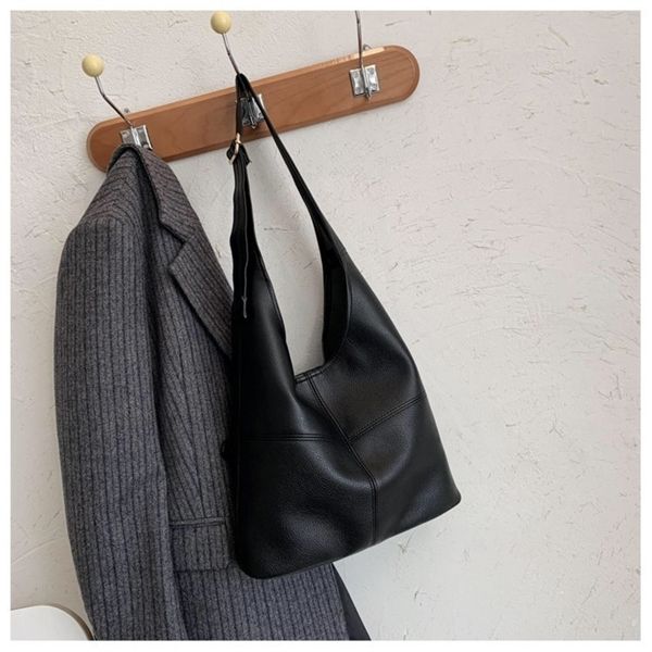 

designer shoulder big leather handbags ladies hand set large capacity bucket bags for women soft c1223