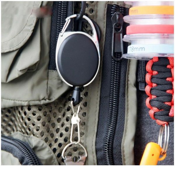 

20pcs wire rope camping telescopic burglar keychain holder tactical outdoor camping key ring edc retractable fly fishin qylbtp