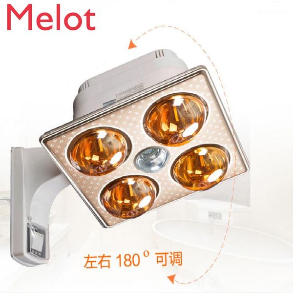 

high-end luxury punch-bath heater wall-mounted bathroom bathroom open-mounted four-lamp toilet bath wall-mounted warm lamp