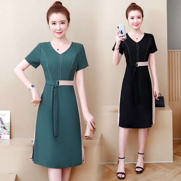 

summer woman of women with cleavage v great plus size slim cocktail casual party work dressed in wear v9mr, Black;gray