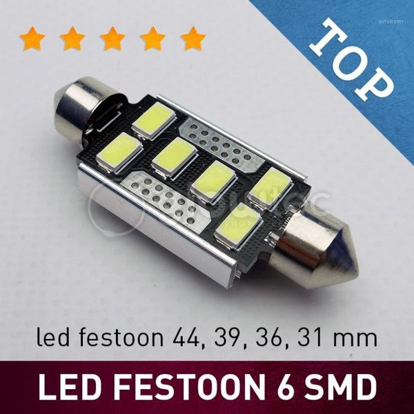 

1pcs festoon canbus 31mm 36mm 39mm 44mm c5w error 5630 5730 6 led smd interior reading white led bulbs lamps glowtec1