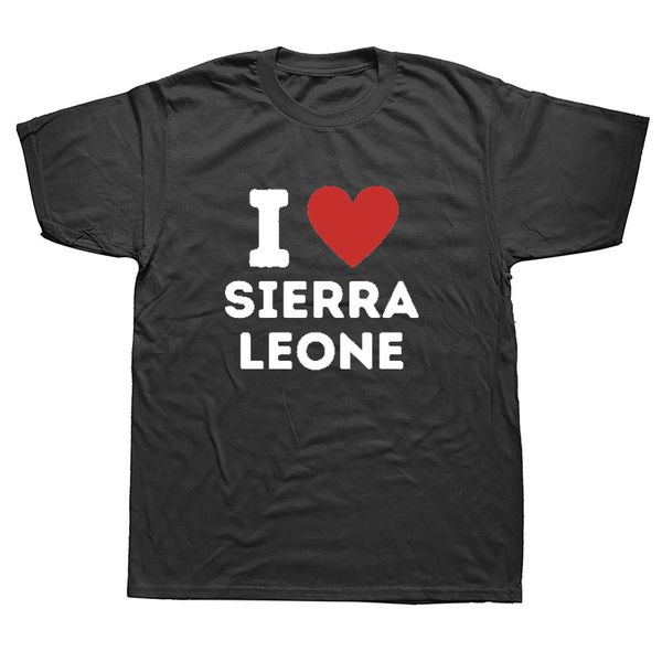 

i love sierra leone funny graphic casual style short sleeves oversized streetwear hip hop boyfriend gift sport sweatshirt hoodie t shirt