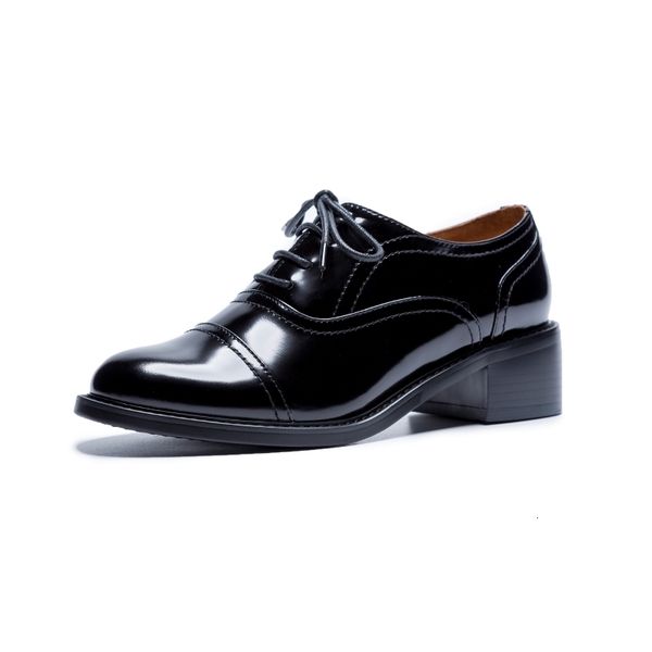 

women genuine 2021 pumps spring and autumn cow leathe black retro classic brocken shoes e2sf