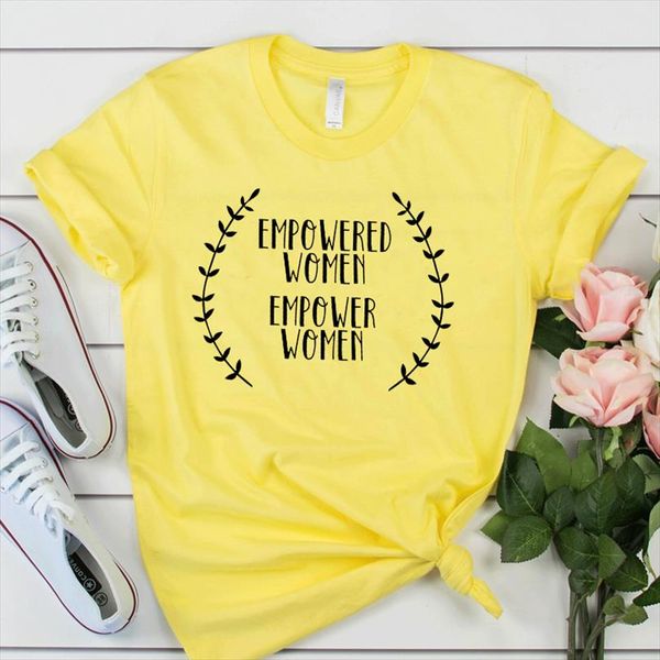 

unisex summer tee empower women t shirt мода одежда top sexy белый черный tshirt hipster девушки tumblr модные рубашки падения кораблей, White