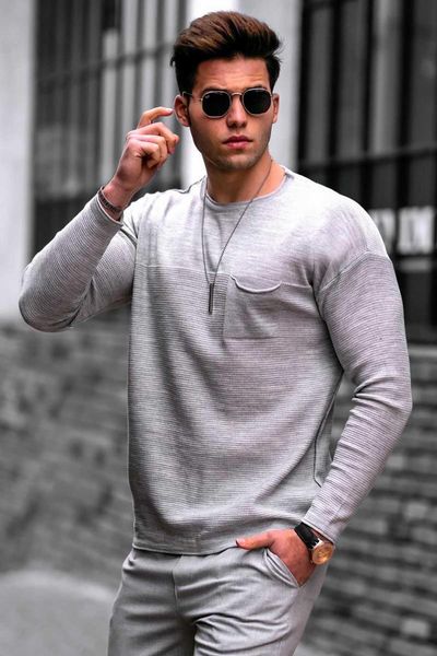 

style dady 2021 new autumn winter men's sweater men's round solid color casual sweater slim fit brand knitted pullovers, White;black