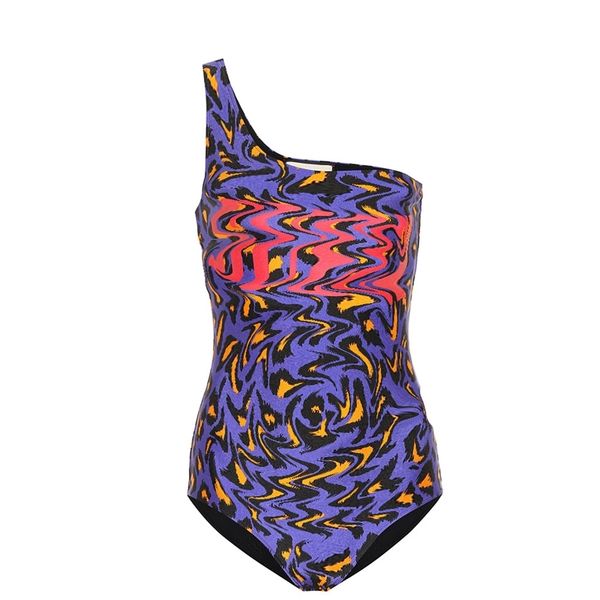 

2020ss swimsuit women's conservative printing one piece swimsuit bikini new style 787ui, White;black