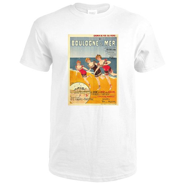 

boulogne s mer vintage poster artist h gray henri boulanger france c 1900 65900 premium white xx large sport sweatshirt hoodie t shirt