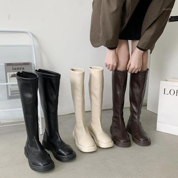

women knee high boots lady elegant shoes beige long boots women fashion black brown riding1