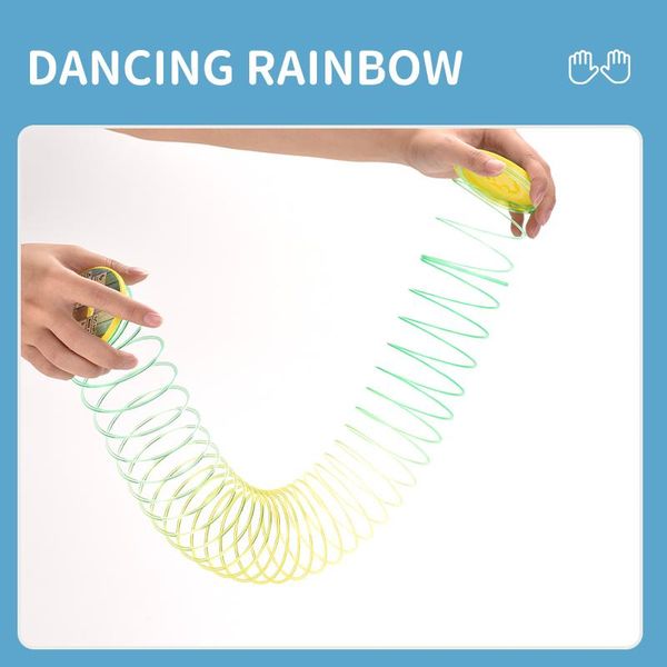 

магия пластиковые улыбка радуги spring красочный круг coil эластичное кольцо смешные игрушки для раннего развития обучающие детские игрушки