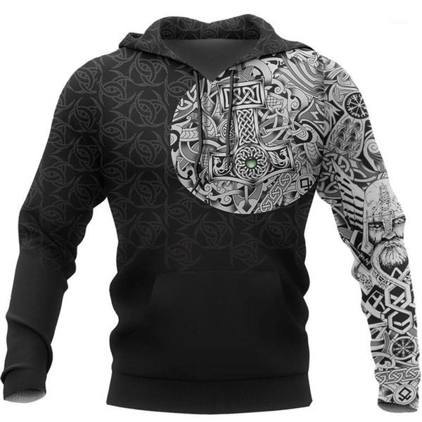 

odin - tattoo 3d printed men hoodies harajuku fashion hooded sweatshirt autumn hoodie sudadera hombre1, Black