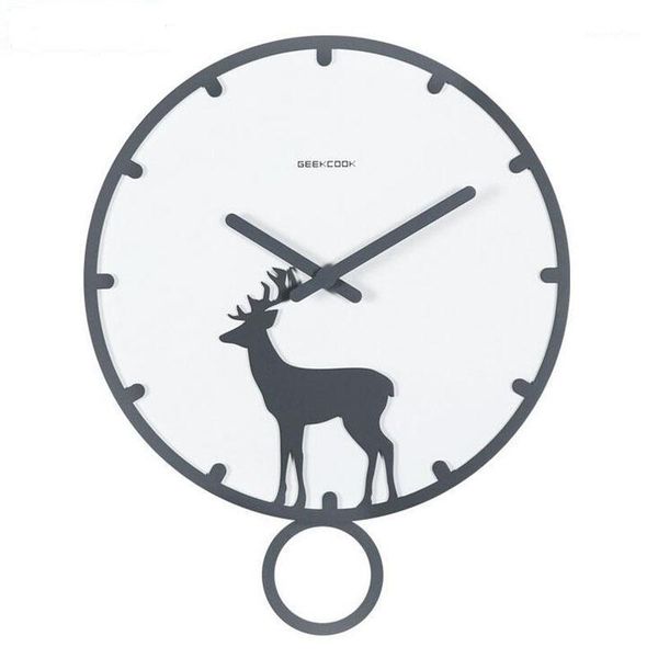 

14 inch large wooden wall clock with pendulum silent non ticking quartz wall watch batter operated for living room1