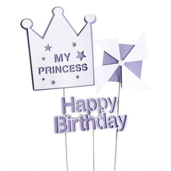 

o9gdj cute card cakebaking princess prince baby happy crown windmill treasure decoration boys and girls cute cake treasure cake cakebaking p