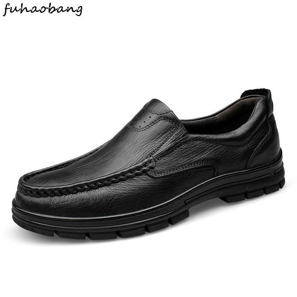 

genuine leather men casual shoes designer mens loafers moccasins breathable slip on driving shoes big size 48, Black