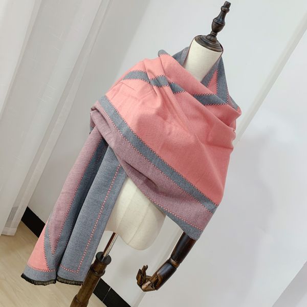 

women's scarves v scarf warm double-sided thickened versatile shawl soft neck wrap scarves shawl winter and fall, Blue;gray