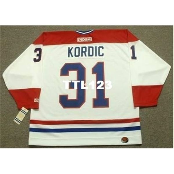 

121s #31 john kordic montreal canadiens 1986 ccm k home hockey jersey or custom any name or number retro jersey, Black