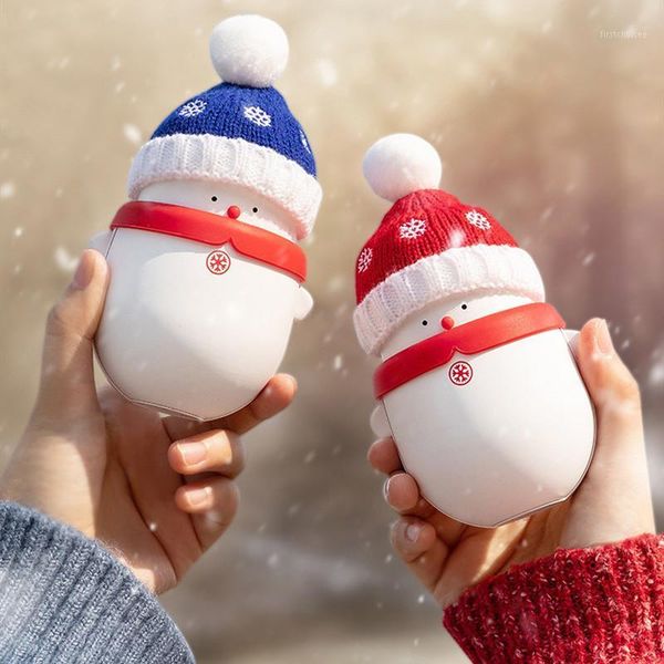 

smart electric heaters rechargeable hand warmer intelligent multifunctional usb power bank cute christmas snowman 6000 ma1