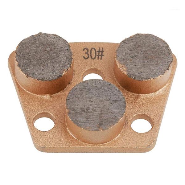 

diamond concrete grinding disc pad,3 holes 3 round teeth stone porcelain trapezoid grinding block,for grinder grit1