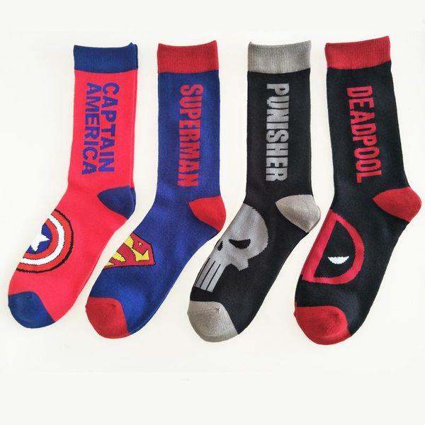 

anime cosplay accessories deadpool cartoon pattern cotton socks child stockings new 2020