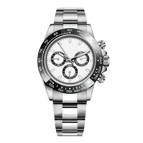 

new sell u1 watch 116500ln designer quality watch automatic wristwatch silver ceramic bezel 316l steel adustable folding buckle, Slivery;brown