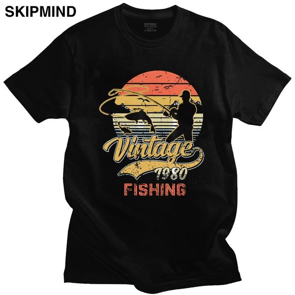 

vintage fishing t shirt for short sleeved fish 1980 fisher 40th birthday gift t shirt printed 40 years tee sport hooded sweatshirt hoodie