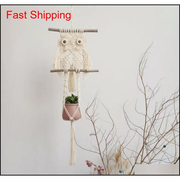

universal handmade owl net bag macrame plant hanger woven h qyltus tore2010