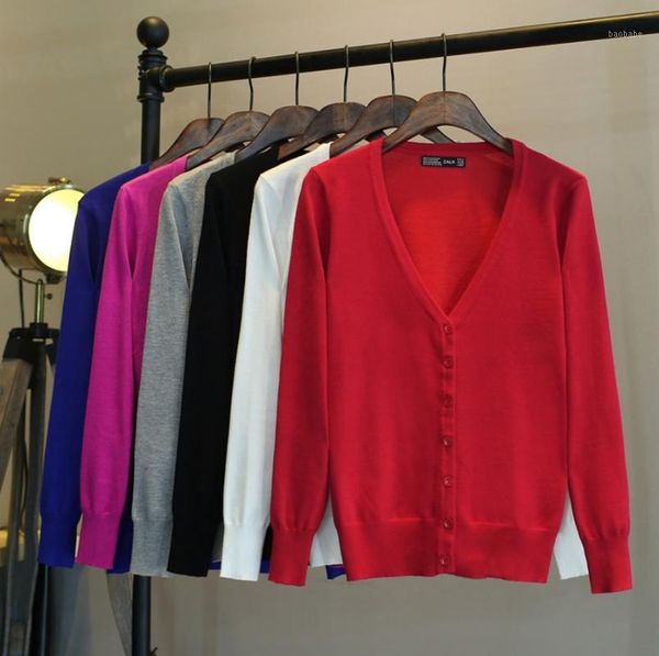 

women's sweaters wholesale- fashion spring autumn big size 4xl women sweater cardigan simple solid match female knitted coat slim butto, White;black