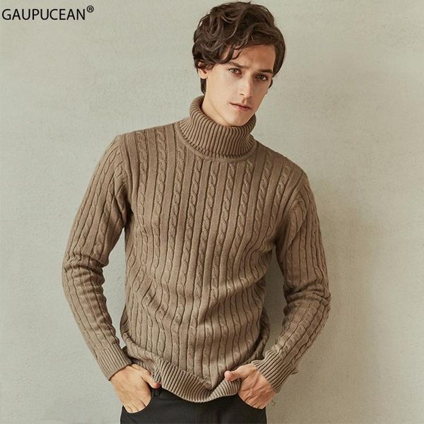 

100% cotton anti-pilling anti-static warm twists turtleneck knitwear pullover male knitted autumn winter long sleeve men sweater, White;black