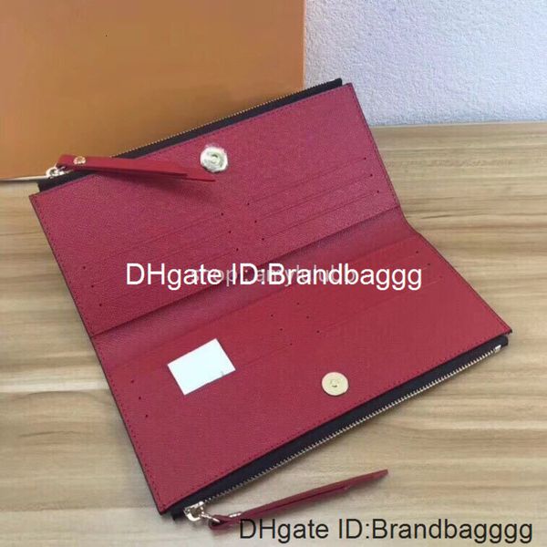 

2020 wholesale new classic long for women multicolor coin purse card holder package organizer ladies zipper wallet pocket, Red;black