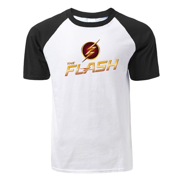 

sport new the big bang theory t-shirt men the flash star print raglan t shirts summer fashion cotton short sleeve hip hop tshirt