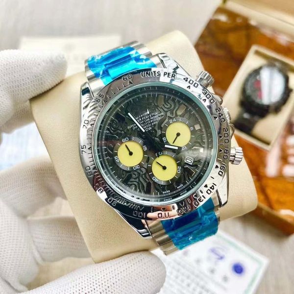 

casual fashion brand watches men's automatic running seconds luxury calendar men's calendar stainless steel wristband men's w, Silver