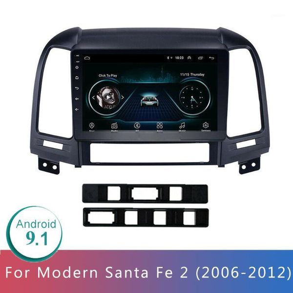 

car audio 9in android 9.1 radio multimedia vdeo player for santa fe 2 2006-2012 din gps navigation dvd head unit wifi1