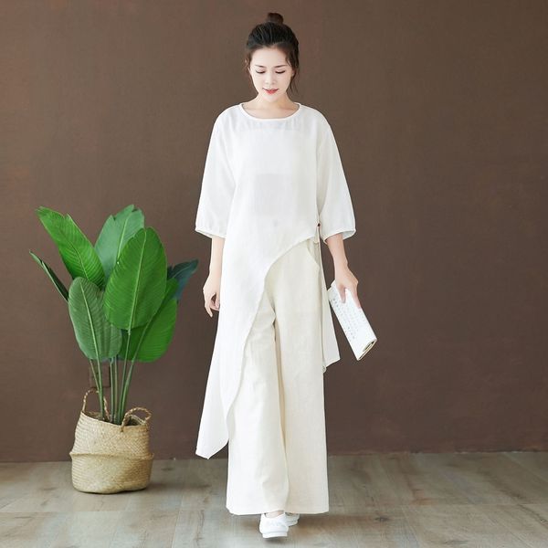 

gq2sx 2020 summer national new diagonal 2020 skirt style linen mid-length irregular ethnic summer dressnational dressnew diagonal skirt ethn, Black;gray