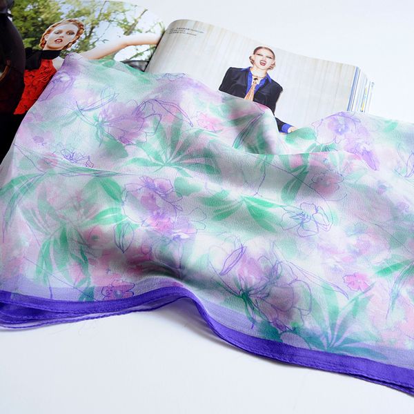 

100% mulberry silk scarves thin silk long scarves women's necklaces spring and autumn winter shawls silk shawls and scarves ribbon, Blue;gray