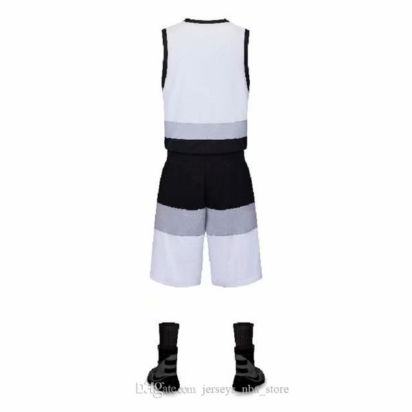

men blank double-sided basketball team uniforms kits sports clothes tracksuits personality customized basketball sets with shorts 25-14, Black;red
