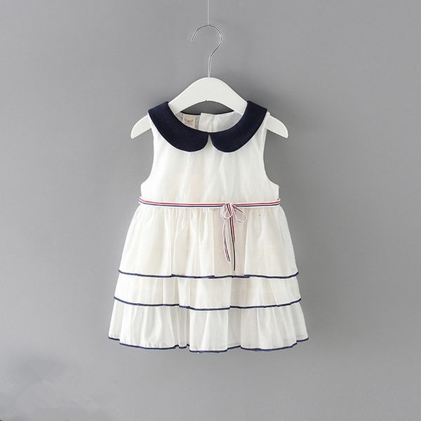 

2021 new newborn toddler baby girls summer peter pan collar princess party tulle bud es 0-2y 9kgf, Red;yellow