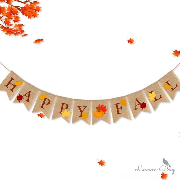 

lnbw6 hapyy autumn maple leaf theme linen fall thanksgiving dovetail party hapyy fall maple leaf flag linen theme autumn decorationthanksgiv