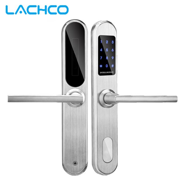 

2018 biometric electronic smart door lock password+4 cards+2 mechanical keys keyless code lock smart entry office home l18001bs