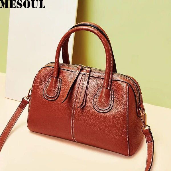 

mesoul brand women boston handbag genuine leather portable shoulder bags for ladies crossbody bag fashion lady hand bags
