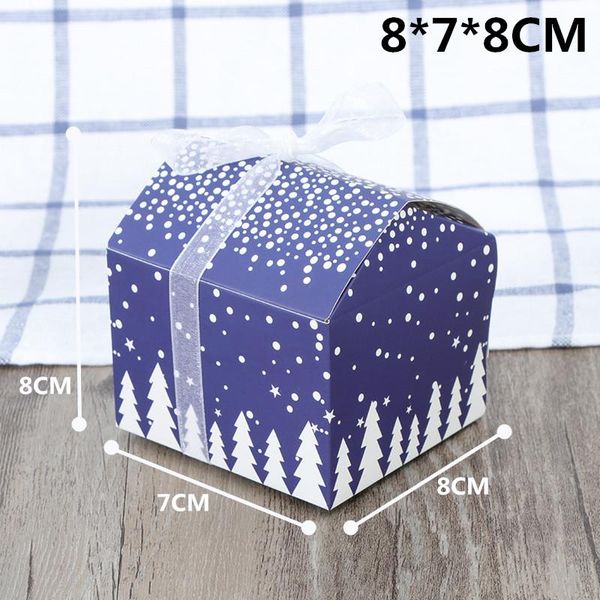 

lbsisi life 30pcs 878cm house style red blue paper boxes diy handmade baking new yeas gift cookie baby shower party supplies bbyjwj