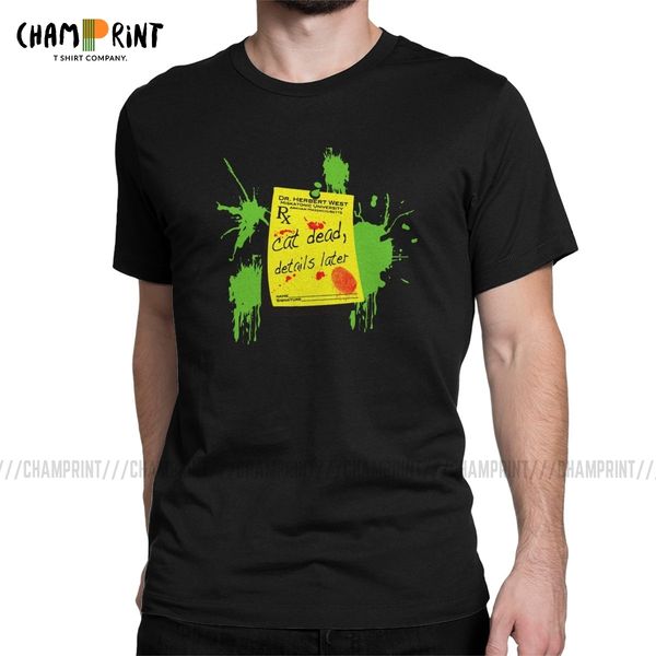 

novelty cat dead details later for o neck re animator fantasy horror 70s movie graphic clothes sport hooded sweatshirt hoodie men t shirt