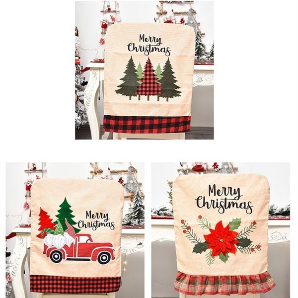 

flower new tree decorations linen christmas car home chair cushion cover party supplies t2i51356 drrk