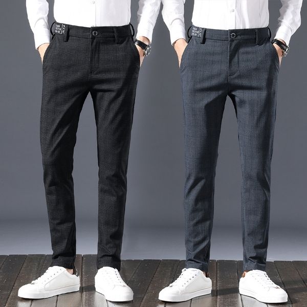

xl2gt casual for autumn and casual 2020 korean-style slim-fit for teenagers pants winter men's pants elastic trousers o74k8, Blue