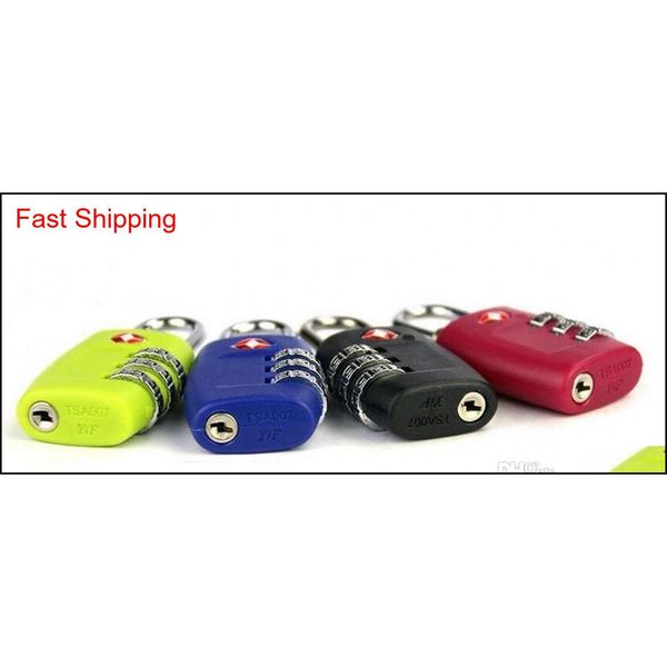 

resettable 3 digit combination padlock suitcase travel coded lock tsa locks luggag qyljov new_dhbest