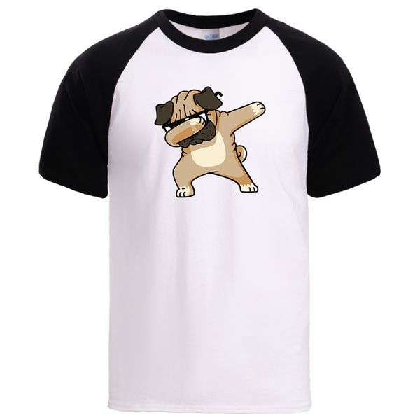 

funny dabbing pug mens cartoon raglan short sleeve tee summer hip hop tshirt sell mens fashion hooded sweatshirt hoodie men t shirt