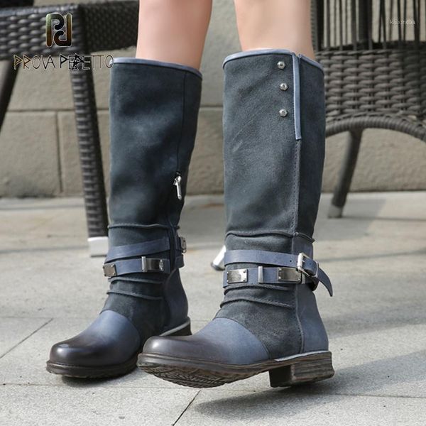 

boots high-handmade shoes 2021 retro old frosted leather thick low-heel straight casual neutral handsome knight boots1, Black