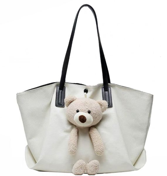 

милый маленький медведь сумка студент холст сумка большая емкость одной плечо